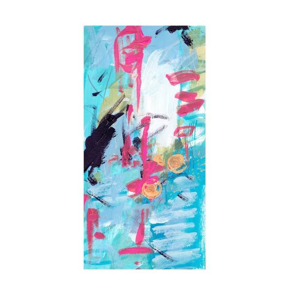 Melissa Wang 'Waterlines I' Canvas Art, 16x32, Trademark Fine Art, Mfr#: WAG18104-C1632GG